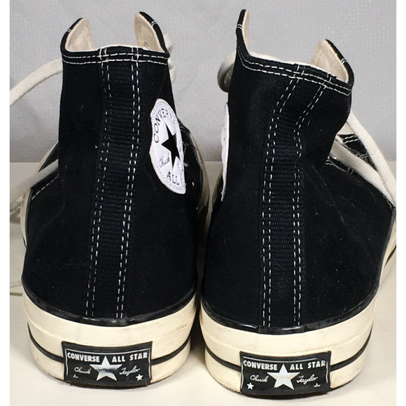 Converse Chuck 70 High Black/Black/Egret Canvas Men 11.5 / W 13.5 - Picture 10 of 11
